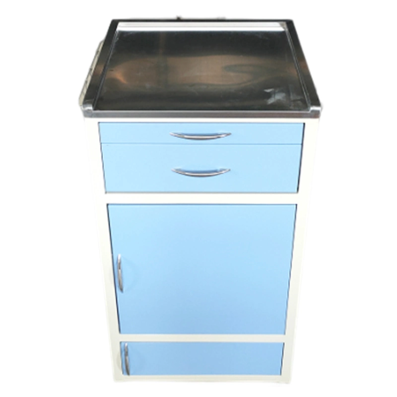 Low Price Blue Mecan Hospital Cabinet Furniture for Medical ABS Bedside Locker