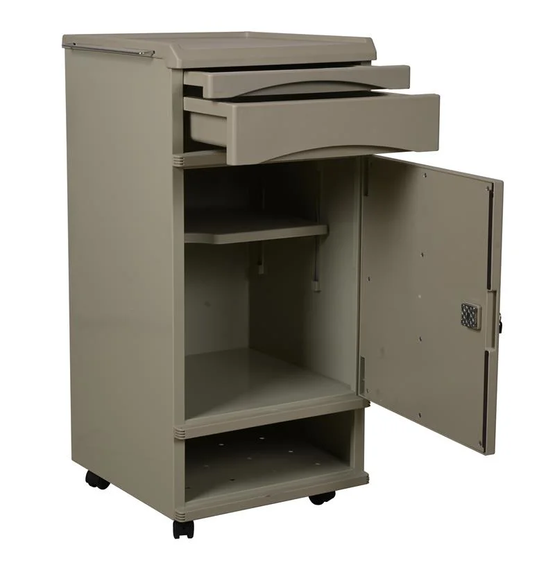 Hospital Furniture Steel &amp; ABS Bedside Locker with Lock