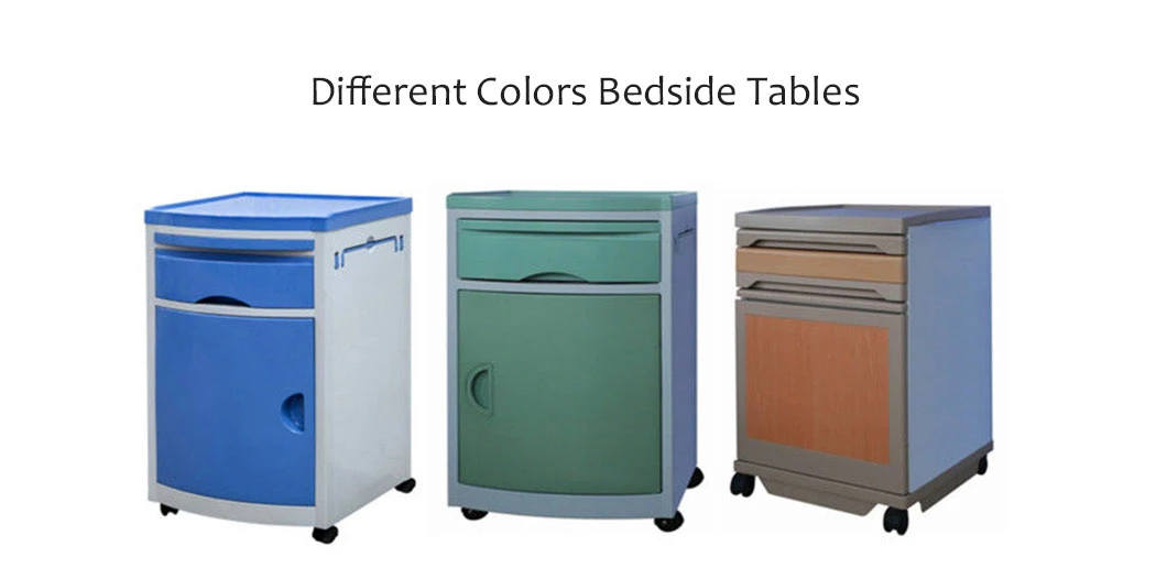 Manufacturers Factory Wholesale Good Quality Medicine Mobile ABS Hospital Bedside Locker for Clinic Furniture