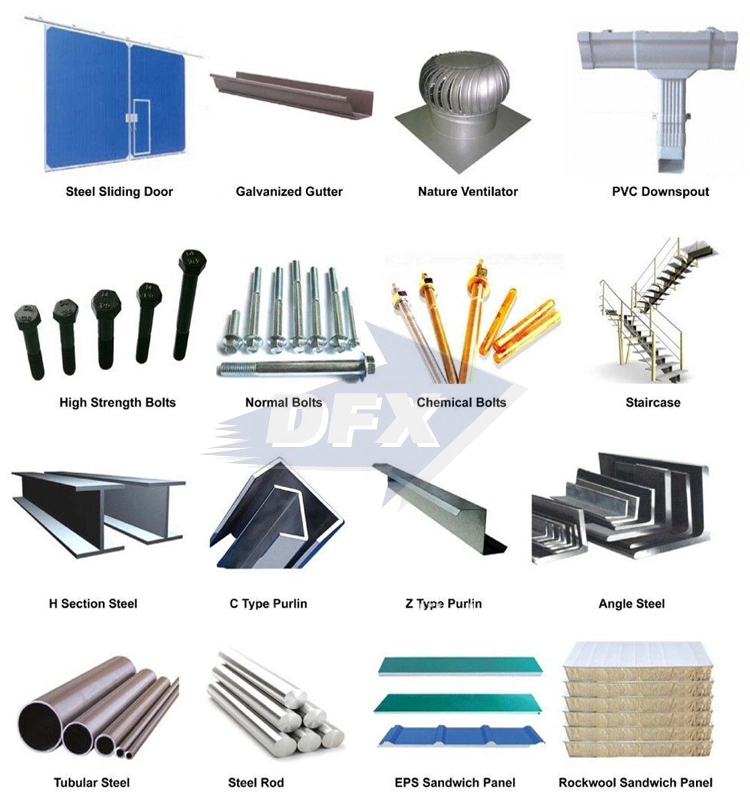 Good Quality China Antirust Proof Steel Structure Tools Storage Shed